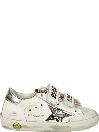 Golden Goose Old School Pensatr Leather Upper And Striped Suede