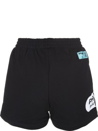 Pharmacy Industry Woman Black Shorts With Logos