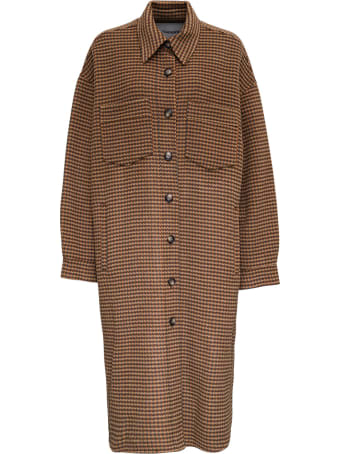 Nanushka Cruza Mini Check Shirt Coat