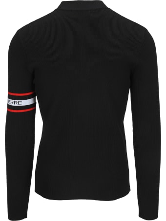 Marine Serre Half-zip Logo-stripe Jumper