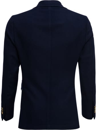 doppiaa Double-breasted Blue Wool Jacket