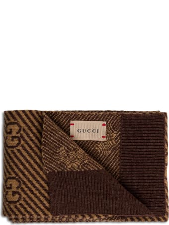 Gucci Wool Scarf With Logo