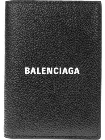Balenciaga Man Black Cash Vertical Wallet