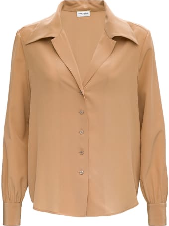 Saint Laurent Beige Crepe De Chine Shirt