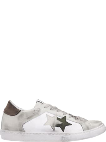 2Star Sneakers In White Suede And Leather