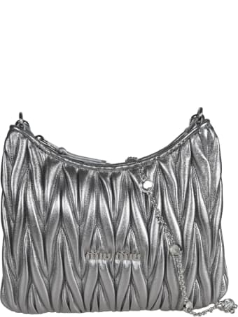 Miu Miu Matelassé Crystal Embellished Shoulder Bag
