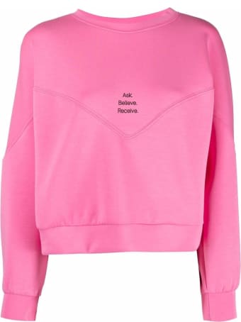 Merci Pink Sweatshirt In Modal Blend With Print