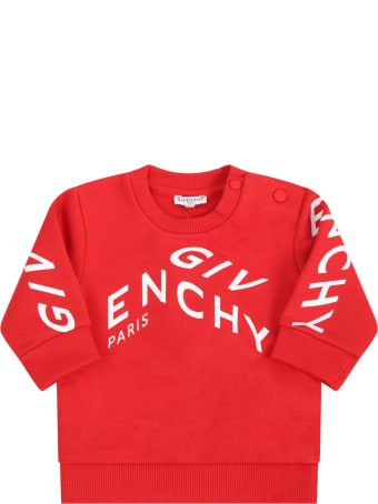 Givenchy Red Sweatshirt For Babyboy With Logo