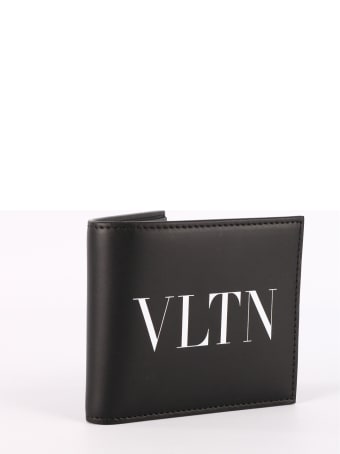 Valentino Garavani Black Leather Vltn Wallet