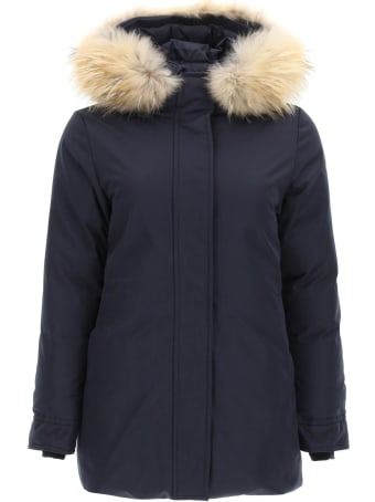 Pyrenex Bordeaux Water-repellent Parka With Fur