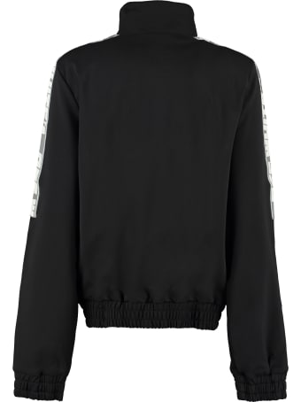 Off-White Athletic Logo Contrasting Stripes Full-zip Jacket