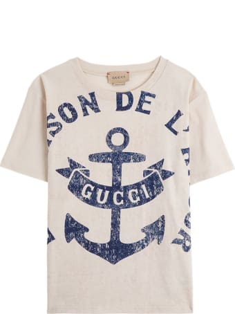 Gucci Cotton T-shirt With Print And Logo