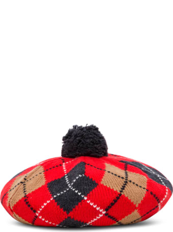 Burberry Argyle Wool And Cashmere Basque With Rhombus Motif
