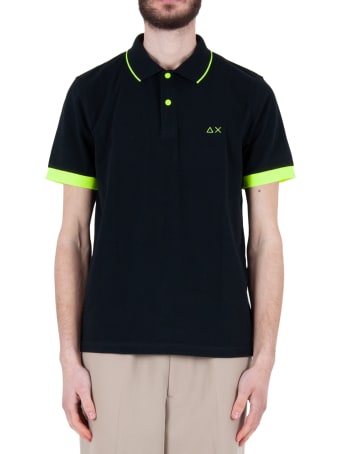 Sun 68 Polo Small Stripes Collar Fluo El. Sun 68