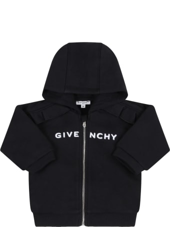 Givenchy Black Sweatshirt For Baby Girl With Logo