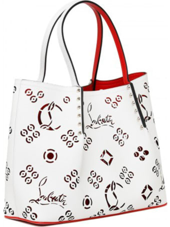 Christian Louboutin White Leather Cabarock Loubinthesky Small Bag