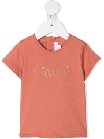 Chloé Crystal Embellished Logo T-shirt