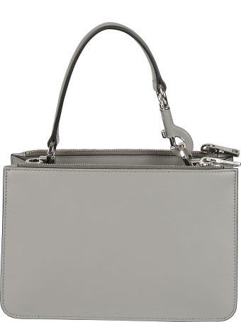 Prada Dual Top Zip Logo Plaque Shoulder Bag