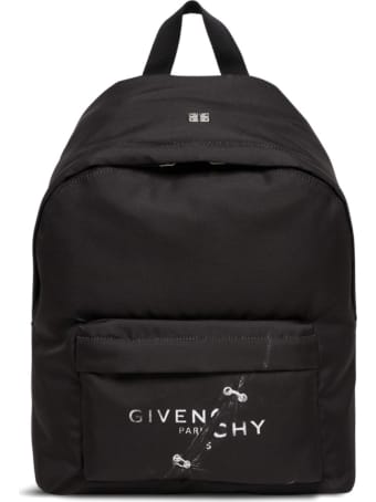 Givenchy Black Nylon Backpack With Logo