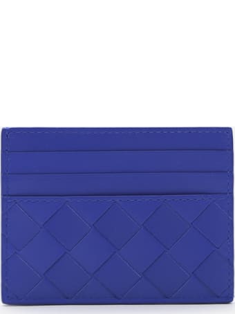 Bottega Veneta Leather Card Holder With Woven Pattern