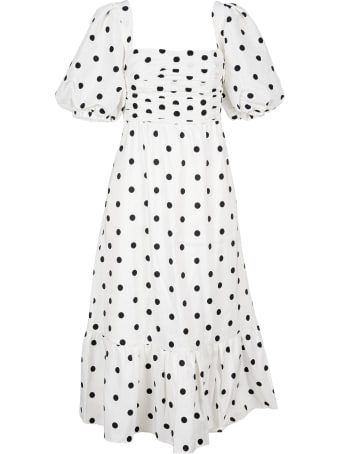 self-portrait Self Portrait Polka Dot Taffeta Midi Dress