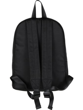 Kenzo Kids Black Backpack For Boy With Elephant