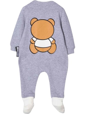 Moschino Gray Newborn Onesie
