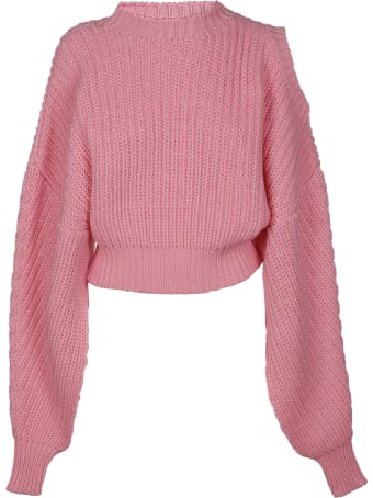 A.W.A.K.E. Mode Open Sleeve Sweater With A Round Shoulder Cut