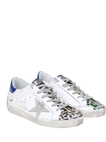 Golden Goose Super Star White With Leopard Print