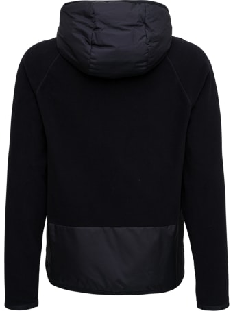 Moncler Grenoble Tricot Nylon And Fabric Cardigan With Logo Print