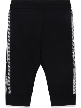 Givenchy Black Sweatpant For Baby Kids With Logos