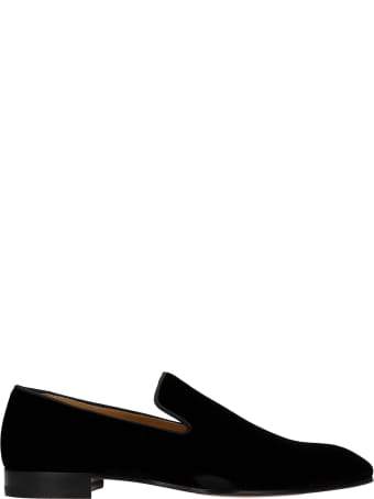 Christian Louboutin Dandelion Loafers In Black Velvet