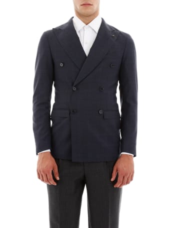 CC Collection Corneliani Deconstructed Tartan Blazer