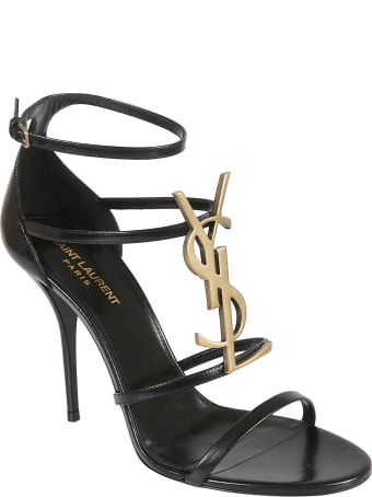 Saint Laurent Logo Plaque Sandals