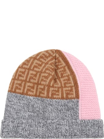 Fendi Multicolor Hat For Baby Girl