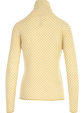 Liviana Conti Checked High Neck Sweater