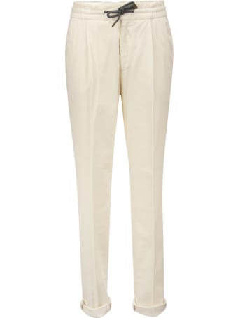 Brunello Cucinelli Velvet Trousers With Drawstrings