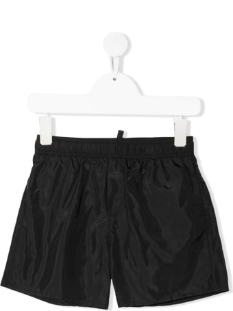 Dsquared2 Black D2kids Boxer Logo Swim Shorts