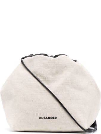 Jil Sander Drawstring Bag In Canvas