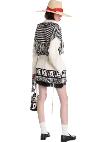 Alanui Cardigan In White Cotton