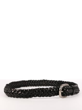Golden Goose Leather Braided Belt