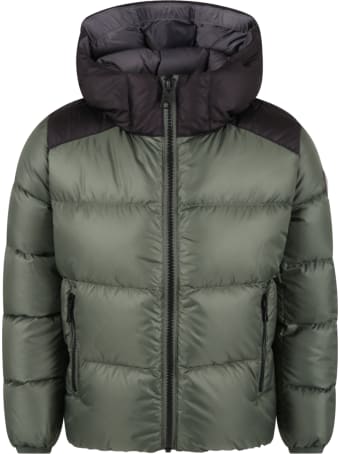 Colmar Green Jacket For Kids With Logo