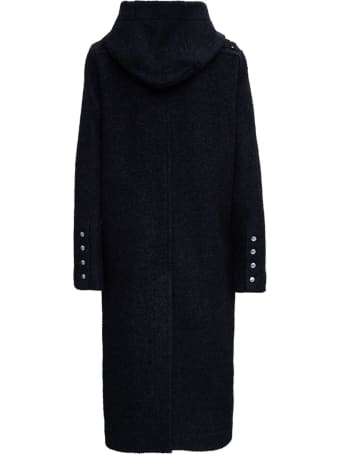 Rick Owens Long Coat In Wool Blend