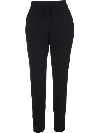 Fedeli Woman Slim Fit Joggers In Black Cashmere