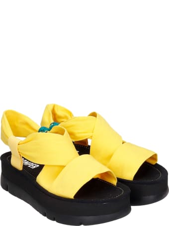 Camper Oruga Up Flats In Yellow Synthetic Fibers