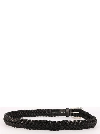 Golden Goose Leather Braided Belt