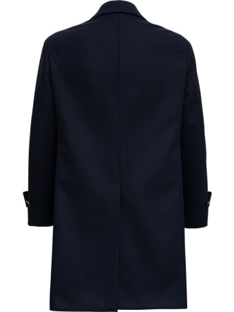 Gabriele Pasini Single Breasted Blue Wool Blend Coat
