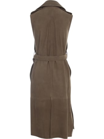 Giorgio Brato Long Leather Gilet
