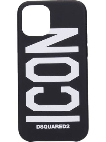 Dsquared2 Iphone 12 Pro Cover In Black Silicone