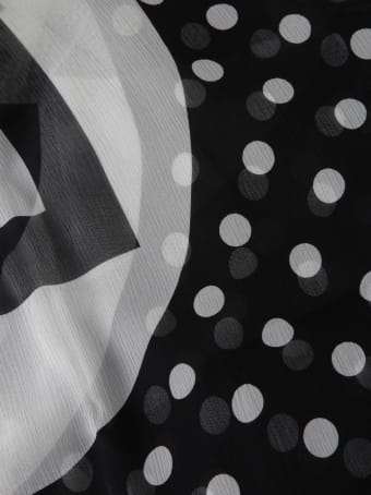 Dolce & Gabbana Polka Dot Logo Print Scarf